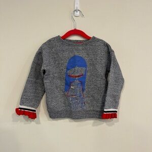 Little Marc Jacobs Gray Girl Pullover Sweater Girls Size 5 Ruffle Sleeve